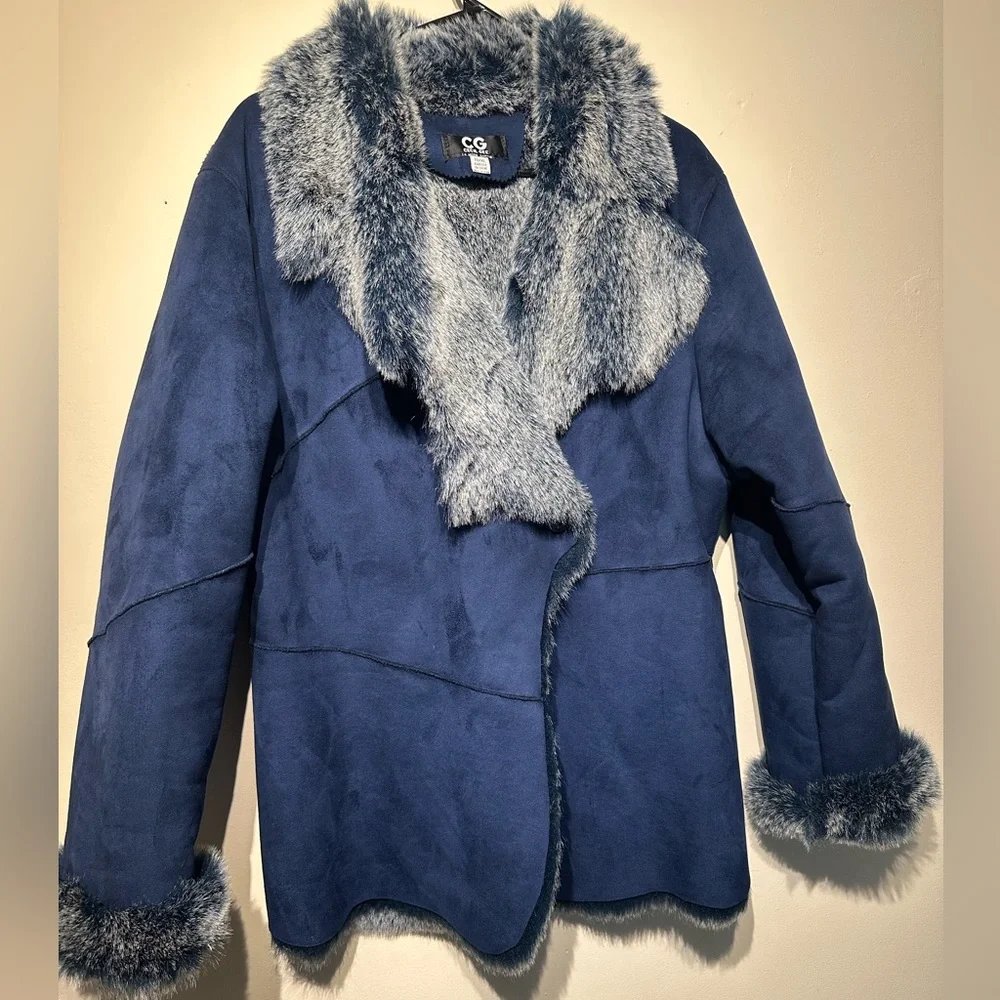 Cecil Gee Suede/Faux Fur Jacket L-XL - Picture 4 of 11